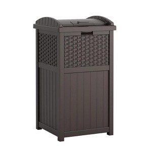 Commercial Outdoor Trashcan Hideaway with Lid for 30 to 33 Gallon Trash Bags for Garage, Backyard, or Garden - 1 of 4