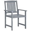 vidaXL Patio Chairs with Cushions 2 pcs Gray Solid Acacia Wood - 3 of 4