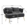 NicBex 51.97 Inch Modern Upholstered Armsofa Tufted Sofa with 2 Pillows for Living Room,Small Space,Office,Apartment - image 3 of 4