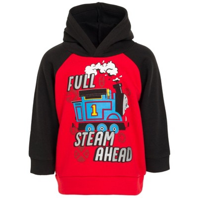 Thomas The Tank Engine Kids' Fleece Hoodie - Blue Half-Zip Pullover With Screen Print