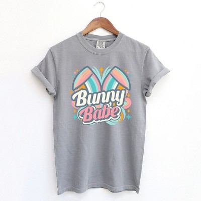 Simply Sage Market Women's Bunny Babe Colorful Ears Short Sleeve Garment Dyed Tee
