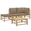 vidaXL Garden Lounge Set Taupe Bamboo Medium Modular Garden Lounge Set - 3 of 4