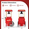 Costway Retro Hot Air Popcorn Maker 1200W, Oil-Free & Fat-Free, Makes 12 Cups for Home - 3 of 4