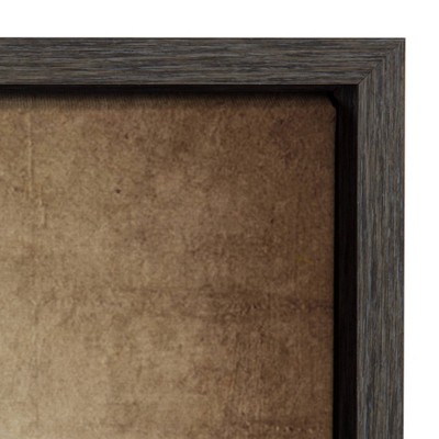 Vintage Baseball Framed Canvas Print in Gray Wood Frame