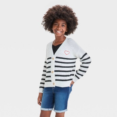 Girls' Embroidered Button-Front Cardigan - Cat & Jack™