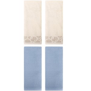 REGALWOVEN 4 Pcs Cotton Bathroom Hand Towels for Kitchen - 1 of 4