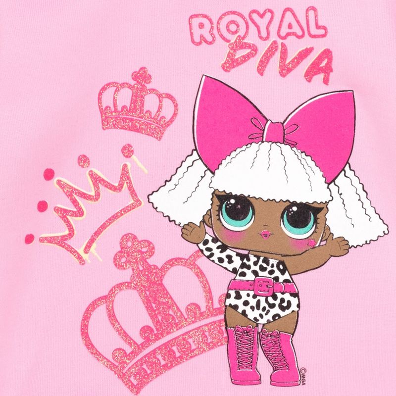 L.O.L. Surprise! Queen Bee Diva Girls Fleece Pullover Hoodie Little Kid to Big Kid, 5 of 10