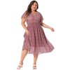 Agnes Orinda Women's Stylish Plus Size Trendy Smocked Waist A-Line Flowy Midi Sundresses - 3 of 4