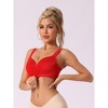INSPIRE CHIC Women's Adjustable Straps Full Coverage Push Up Bras 3 Packs - 4 of 4
