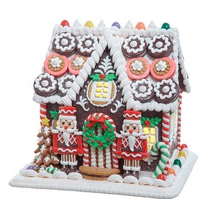 Kurt Adler 9.5-Inch Battery-Operated LED Gingerbread Cookie House - 1 of 4