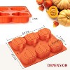 JDICTION 2 Pack Silicone Pumpkin Molds for Baking, Pumpkin Shaped Cake, Muffin, Cupcake, Chocolate Bomb, Wax Melt & Soap Making - 4 of 4