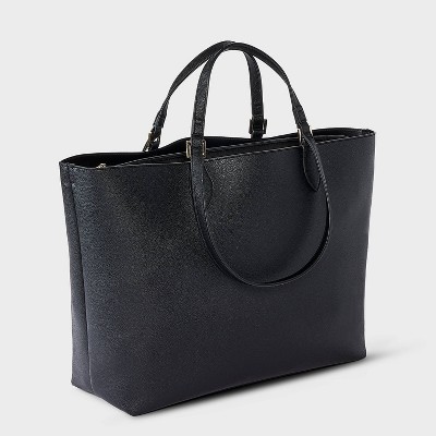 A New Day Dual Strap Triple Compartment Tote Bag - A New Day™ Black — фото 3