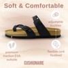 CUSHIONAIRE Luna Cork Footbed Women's Sandals-Comfortable Slip-On Slides with Adjustable Straps & Memory Foam|Beach Essential Summer Sandals for Women - 4 of 4