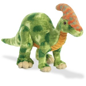 Aurora Large Parasaurolophus Dinos & Dragons Ferocious Stuffed Animal Green 16" - 1 of 4