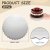 Unique Bargains Disposable Greaseproof Cardboard Scalloped Cake Platters 20 Pcs - 2 of 4