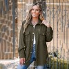 Women's Corduroy Button-Front Shacket -Cupshe - image 3 of 4