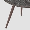 Jude Caleb 5pc Wicker Dining Set - Brown - Christopher Knight Home: Weather-Resistant, Galvanized Steel Hardware - 3 of 4