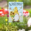 The Lakeside Collection Bee Gnome Welcome Garden Flag with Metal Pole - 2 of 4