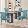 CLIHOME Set of 2 Modern Dining Chairs with Plush Velvet Upholstery, Sturdy Stainless Steel Legs & S-Shaped Springs - Ergonomic Support - 2 of 4