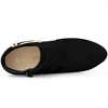 Allegra K Women's Round Toe Buckle Chunky Heel Ankle Booties - 4 of 4