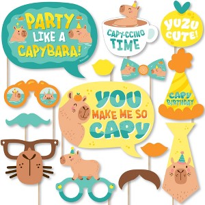 Big Dot of Happiness Capy Birthday - Capybara Party Photo Booth Props Kit - 20 Count - 1 of 4