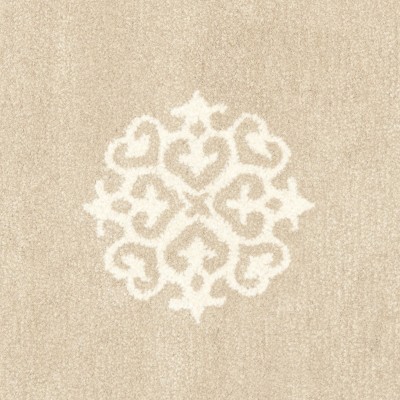 Beige and Ivory Tufted Square Wool Area Rug