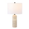 Jolene 24 Inch Travertine/Metal Table Lamp - Ivory - Safavieh. - 3 of 4