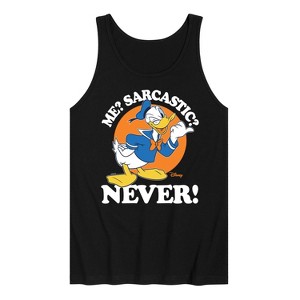 Men's - Disney - Donald Me Sarcastic Never Graphic Tank Top - 1 of 2