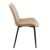Kumasinova Set of 4 Modern Leathaire Upholstered Dining Chairs, Metal Leg Kitchen Chairs with Cushioned Seats, High Back Armless Side Chair - 4 of 4