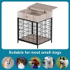 Retro Industrial Dog Crate, MDF Iron Material, Single-Door Flip-Top Design, Drawer Storage, Suitable for Dogs under 25 lbs - 4 of 4