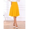 INSPIRE CHIC Women's High Waist Button Decor Vintage Pleated Flared Midi Skirt - 2 of 4