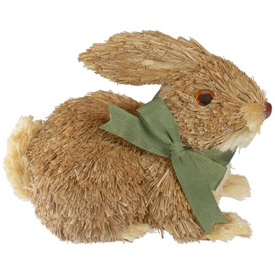 Northlight 8" Brown Sisal Bunny Rabbit Easter Figure