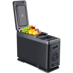 Car Refrigerator 16 Quart, APP & Touch Control Portable Fridge, 3 Levels (H/M/L) Protection, 12V Car Armrest Refrigerator with LCD Digital Display - 1 of 4