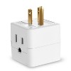 Fosmon [ETL Listed] 3-Outlet Wall Outlet Extender, 3-Prong Grounded Indoor Compact Outlet Plug Splitter, Portable Mini Outlet for Travel - 2 of 4