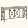 KIGFTSOD Acacia Veneer Console Table with 4 Spacious Drawers & Crisscross Design, Open Storage for Farmhouse Living Room, Kitchen, Hallway - 2 of 4