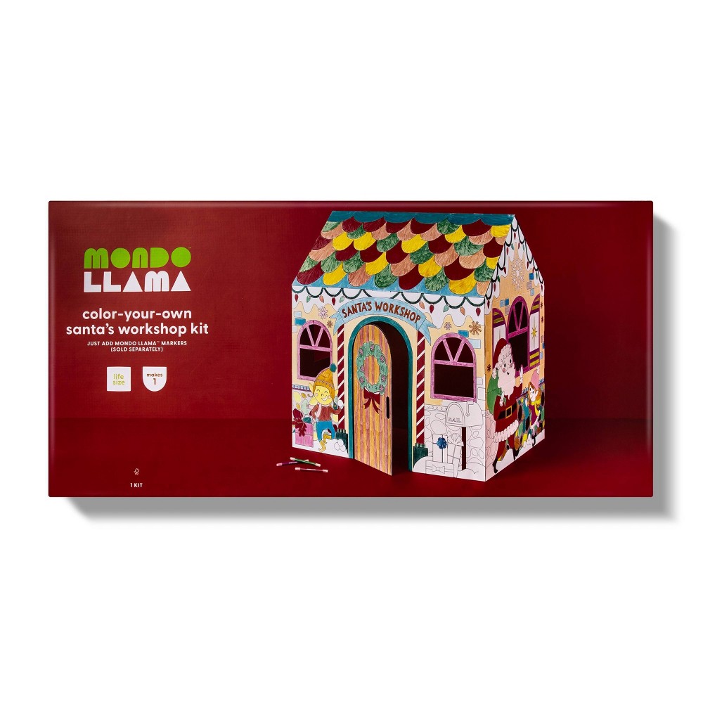 Color-Your-Own Santa's Workshop Large - Mondo Llama