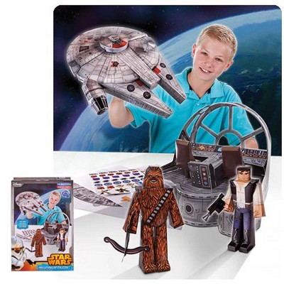 PowerHouse Toys LLC Star Wars Blueprints Papercraft: Millennium Falcon Adventure Pack