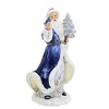 Roman 7.5 Inch Woodland Santa In Navy/Silver Christmas Santa Figurines - 2 of 3