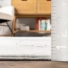 Nuloom Kinslee Graphic 3x5 Machine Washable Accent Indoor Area Rug for Living Room Bedroom Dining Room Nursery Entryway Kitchen, Light Grey/Black - 3 of 4