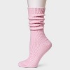Women's Ribbed Super Soft Slouch Crew Socks - Auden™ One Size 4-10 - 2 of 4