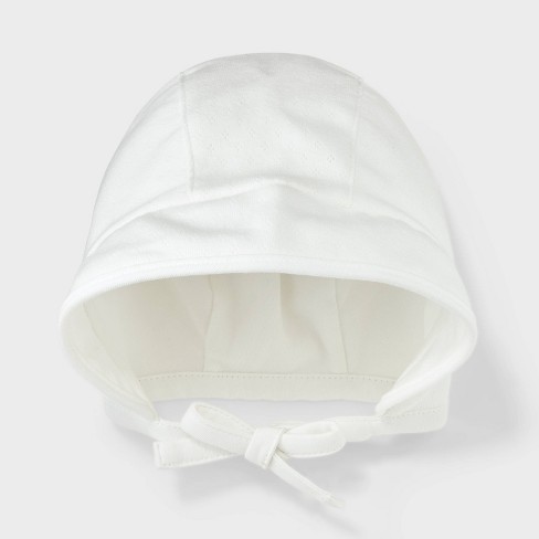 Baby Girls' Pointelle Bonnet - Cat & Jack™ White 12-24M