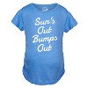 Maternity Suns Out Bumps Out T Shirt Funny Summer Pregnancy Tee - Crazy Dog Maternity T Shirt - 3 of 4