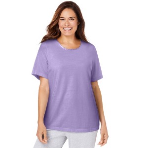 Dreams & Co. Plus Size Sleep Tee - 1 of 4