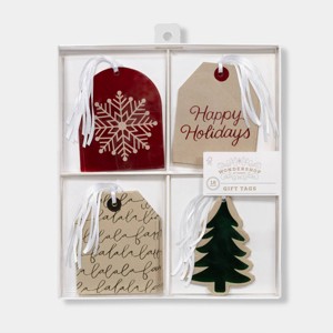 16ct Christmas Brown Kraft Tie-On Gift Tags - Wondershop™ : Target