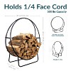 Sunnydaze Indoor/Outdoor Steel Round Fire Pit or Fireplace Firewood Log Hoop Rack Holder - Black - 3 of 4