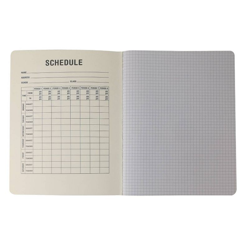 Graph Ruled Solid Composition Notebook Black - Unison, 2 of 4