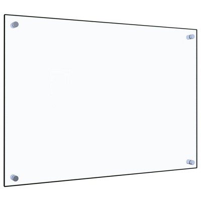 vidaXL Kitchen Backsplash Transparent 27.6"x19.7" Tempered Glass