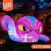 Joyfy 6.2 FT Halloween Inflatable Outdoor Decoration, Octopus Head with Tentacles Broke Out from Window Inflatable with LEDs for Window Yard Decor - 2 of 4