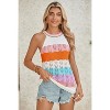 I AM A FASHION JUNKY Multicolour Wavy Striped Print Knit Sleeveless Top - 4 of 4