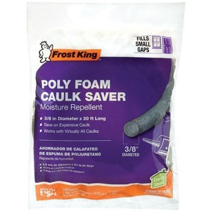 Frost King - Poly Foam - Caulk Saver For Gaps and Openings - Gray - 20 ft. - 1 of 1